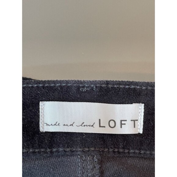 LOFT Black Velvet Slim Flare Pants 14 - Picture 6 of 9